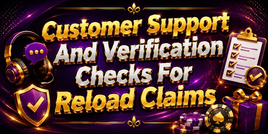Customer Support And Verification Checks For Reload Claims