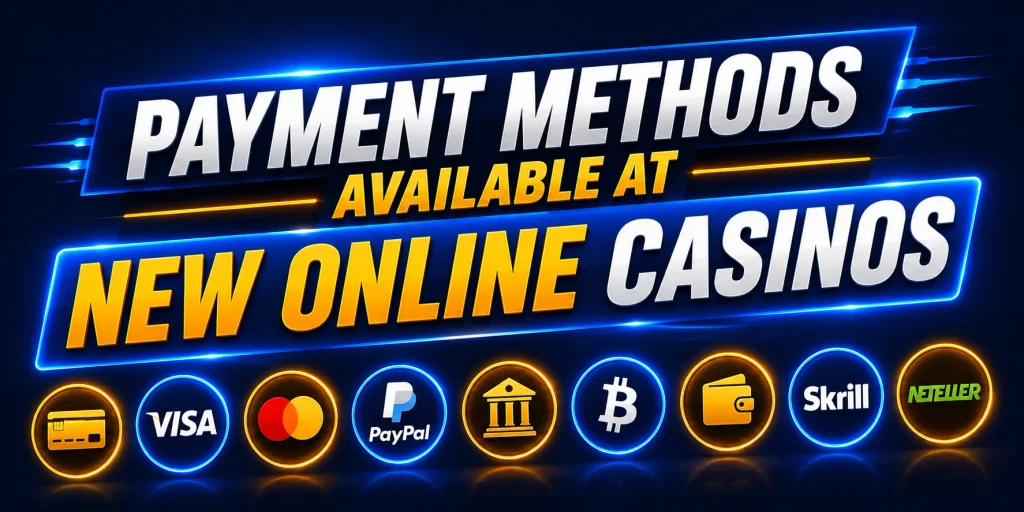 Payment Methods Available At New Online Casinos
